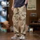 Benny Road S/K work pants men's pants men's casual pants straight 2025 new loose men's pants summer trousers men's clothing khaki XL [merchant recommendation] 130~150Jin [Jin equals 0.5 kg]