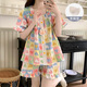 Also about 2025 new pajamas for women, summer cloud cotton with chest pad, short-sleeved sweet love, wearable home clothes set 9903-4 love, removable chest pad XL