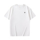 Avec du coton pur pur t-shirt à manches courtes pour hommes Ins Summer T-shirt blanc polyvalent de style Hong Kong Couples de haut à manches, de coton pur blanc Shirts à manches courtes - 1365 s [suggéré 90-115jin [Jin est égal à 0,5 kg]]]