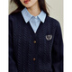 Inman (INMAN) College Style Polo Séter de dos piezas Fake 2025 Autumn Women's Clothing New British Knited Cardigan Navy S
