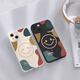 
Lebo Leto Apple 14 mobile phone case iPhone 15 new 13pro Apple 12 lens all-inclusive 11 protective case 15proma antique white GH1585 color block smiley white silicone angel iPhone 14
