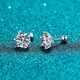 Nilan Fat Donglai same style pt950 platinum moissanite earrings 18K gold moissanite PT950 six-claw screw simple time 30 minutes single