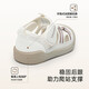 YEEHOO children's shoes, summer breathable infant sandals, soft soles, non-slip, toddler shoes, mesh sandals, antibacterial shoes, beige size 20.5, recommended foot length 11.5-12.5cm