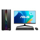 华硕（ASUS）华硕英特尔酷睿14代i5/i7台式电脑主机商用企业设计做图剪辑直播 配置三(i5 12400F+16G+3050)