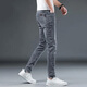 CANELIN KISKHA Markenjeans für Männer Frühling und Herbst neue schlanke gerade koreanische Version helle lässige lange High-End-Herrenhose 1049 Grau 32 Taille 2 Fuß 5