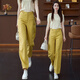 Daiziru linen wide-leg pants for women 2025 summer new thin Tennis cropped pants small purple casual straight pants purple XL (29) Recommended 115-125Jin [Jin equals 0.5 kg]