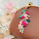Suntomoon Rose Garden Fleur florale Flomb Bow Keychain Colore Colorful Girl Sac Pendant Boucle Zipper ACCESSOIRES COLOR DE LA COULOI