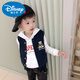 Disney children's vest spring and autumn new boys casual vest jacket top waistcoat 2025 summer style baby horse gray zipper vest 130