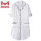 
Cat Man (MiiOW) 2025 nightgown for women in summer ice silk thin half-sleeved imitation silk sexy summer loose large size pajamas home clothes rose gold 9901 M 160