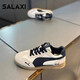 SALAXI [1421 people praise] Salaixi men's shoes and shoes 2024 autumn and winter new style versatile and comfortable trendy soft white and black 39 (standard size)