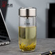HEENOOR glass cup single layer men's thickened water cup official website transparent large capacity tea cup portable heat-resistant cup 6196 [Natural color] [with filter] 530ml