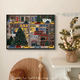 
galison winter lights Christmas digital oil painting DIY fill coloring hand-painted acrylic oil painting decorative hanging painting qx15841 60*80cm thick solid wood inner frame + decorative outer frame six