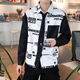 Fhhuabd Summer Shirtpaper Shirt Men's Korean Loose et belle chemise à manches longues et belle chemise à cravate 9928 M