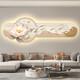 JiUyu Imagen LED Living Sala Decoring Sofá Fondo de pared Pintura colgante Mural Simple Modern Sense Lotus KX-6189 30*90 [Sin estilo de lámpara]