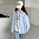 Girls' coat spring and autumn 2025 new style big children's fashionable tops children's super good-looking spring shirts sun protection yellow 160