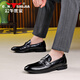 Bull Family Leather Shoes Men's 2025 Autumn and Winter New Versatile Business Formal Shoes British Style Slip-On Loafers