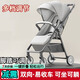 Beiduoqin baby stroller can sit and lie down for 0-1-3 years old, foldable belt shock-absorbing two-way pocket stroller, lightweight baby stroller, retro green + two-way reclining + one-click closing + mosquito net, lightweight foldable children's portable baby stroller