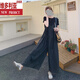 Victoria's Style and Temperament Traje casual para mujeres Slimming de manga corta 2025 Summer New Nicho Design Tops Top para mujeres.