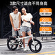 SMVP Germany imported quality full carbon fiber foldable bicycle for women, ultra-light portable variable speed small bicycle 20 inches, installation-free variable speed spoked wheels, apricot color 22 inches