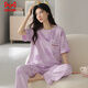 
Catman (MiiOW) pure cotton pajamas for women short-sleeved trousers in summer Korean style women round neck suit thin cotton outside home clothing RN9721# short-sleeved trousers pure cotton M (80-100Jin [Jin equals 0.5 kg])