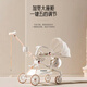 Phoenix Baby Kinderwagen 0-6 Jahre altes Baby Walking-Artefakt Phoenix Zwei-Wege hohe Landschaft Baby Walking-Artefakt Licht faltbar, um khaki braun 丨 Leder Decke + sechsfache Stoßdämpferin + Geschenkenbeutel zu legen