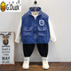 G.DUCKKIDS children's vest boy trendy handsome children's spring clothes trendy medium-sized children's baby spring and summer casual vest trendy blue 150 cm
