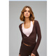 
S.SOFEA2025 spring long-sleeved sweatshirt for women European and American trendy knitted breathable blouse white S