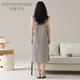 FENTENGCARE nightgown with chest pad summer imitation cotton-sleeve round neck pullover can be worn outside with large size women's home clothes pajamas Q2
