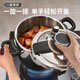 Aistar pressure cooker, one-hand open lid, three-layer thickened composite steel, explosion-proof pressure cooker, stew pot, gas induction cooker, universal, regular model, suitable for 4-6 people, 22cm 6L