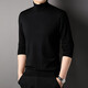 Nosskiss Brand Pure Cashmere Cashmere Sweater Men's Automne and Winter Nouveau pull fine colorant solide Couleur à col roulé à col roulé à col roulé à col roulé Black [Boîte-cadeau] M 170
