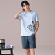 
SEPTWOLVES summer modal pajamas men's round neck short-sleeved suit Korean-style printed casual and thin men's home clothes Y6627 L
