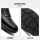 Aokang 2025 Autumn New Casual Leather Shoes Light Sports Shoes Fashion Lace-up Versatile Shoes Black Size 40