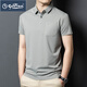 
Goldlion 2025 ice silk short-sleeved men's T-shirt middle-aged dad outfit summer thin casual breathable striped polo shirt men dark gray 15286 2XL 54 recommended weight 160-175 Jin [Jin equals 0.5 kg]