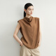 
Ainos Essi [same style in the mall] 2025 autumn new product Tiansi small shirt swing collar sleeveless shirt top for women 40715002 tea gold M
