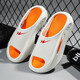 Doppelstar BA Special Wear Summer Pantoffers Herren-Outdoor-Kleidung 2024 Teenager im Freien dicker Sohle im Freien rutscht Unglück (LZ) WDSM-70483-2 Weiß Orange 42-43