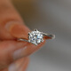 DR.PRESENT one carat diamond ring, moissanite ring, female proposal, wedding index finger ring, birthday gift for girlfriend and wife, soft style 2 carat diamond ring, adjustable