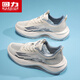 Warrior summer men's shoes mesh breathable sports dad shoes men's soft sole casual running shoes L847C khaki 40