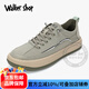 Walker Shop休闲鞋男2025夏季新款透气软底潮流帆布鞋欧洲站时尚松紧带男鞋 浅绿色 40 【皮鞋码】