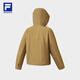 Fila Offizielle Frauenwebende Jacke für Frauen 2025 Herbst Neue Outdoor-Sportarten Einfacher loser Kapuze-Top Urdu Khaki-DK M 165/84a/m