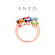 
Chow Tai Fook ENZO 18K Gold Colorful Gem Ring Women's Gift EZV3886 No. 10