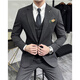 
CEO Yageor 2025 Spring Haute Clothing Suit Men's Official Sex Business Professional Forum British Dress Set Dark Gray#(Suit + Vest + Trousers) XL