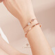 Companion blessing small waist bracelet for women stacked bracelets light luxury niche exquisite rose gold titanium steel birthday gift small waist bracelet-rose gold
