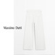 Massimo Dutti Discount Season 2025 Vêtements féminins décontractés simples et polyvalents hauts à taille large jeans 05049849 blanc 36 (165 / 66a)
