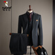 Woodpecker (TUCANO) suit men's suit slim Korean style professional suit suit men's business formal wear high quality groom's wedding clothing black (suit + trousers) XL 52