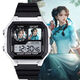 Честь Kings Xishi Small Square Waterpronation Watch Watch Electronic Watch Mute с будильницей ночной свет.