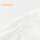 Balabala shopping mall same style baby long-sleeved shirt pure cotton white shirt girls autumn new top off-white 10302 90