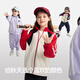 Balabala balaone children's suit boys and girls long sleeves 2025 new autumn college style comfortable purple tone 00377 100