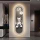 
Sanqihu modern light luxury living room perpetual calendar electronic wall clock 2025 new style sensor clock porch vertical strip decorative painting lamp 14699 with digital display mute clock 70*210cmled light plug-in remote control digital display