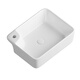 OUBBJIE (OUBBJIE) COMPTOP BASIN SAGLE BASIN PIST ROND BOL PALON Square Basin de lavabo en céramique bassin Balcon Balcon Lavage Basin 4937 (490 * 375 * 140) Basin + Douleur en céramique + Fauceau chaud et froid en rotation blanche chaude et froide