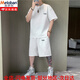 Meloban Summer Men's Fit Foot Casual Set 2025 Новый подросток Fashion Ship Short Shorts Set Set Match K12532 Black (Set) M